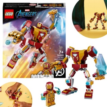 LEGO SUPER HEROES МЕХАНІЧНА БРОНЯ ЗАЛІЗНОЇ ЛЮДИНИ LEGO MARVEL AVENGERS 76203