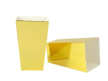 Злотые коробки попкорна золотые украшения 6pcs