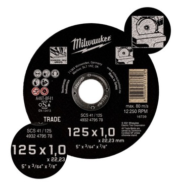 Milwaukee диск для металла 125 мм x 1 мм Inox 1шт