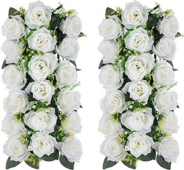 Білі Штучні Квіти Для Прикраси Столу 2 Шт Квіткові Панелі Для Прикраси