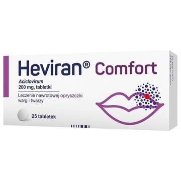 Heviran Comfort 200mg 25 таблеток герпес