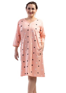 Жіночий халат на блискавці Vienetta 4XL бавовна + Розмір