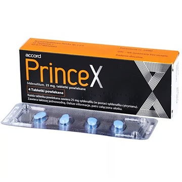 PrinceX 25mg 4 табл Силденафіл для ерекції