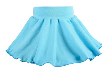 Светло-голубая хлопковая юбка, кружащаяся для танцев, школы. Р. 122/128