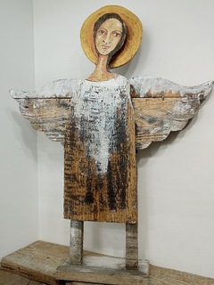 Ангел ручная роспись по дереву 67 см