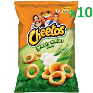 Cheetos зелена цибуля хрусткі 10x 130 г FamilySize