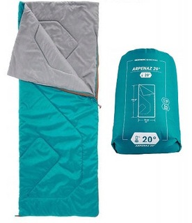 Спальный мешок одеяло коврик 3in1 + крышка теплый зеленый