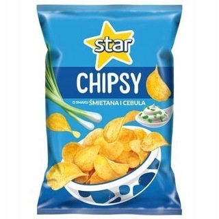 Star chips чіпси зі смаком сметани і цибулі