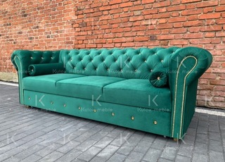 Современный диван Chesterfield трехместный + спальный