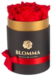 Цветочная коробка красные вечные розы прекрасный подарок 