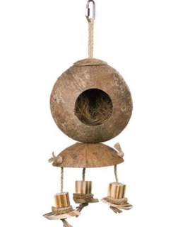 Іграшка для папуг - кокосовий будиночок