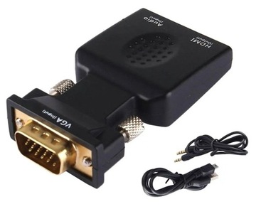 Конвертер VGA D-Sub AUDIO в HDMI + minijack