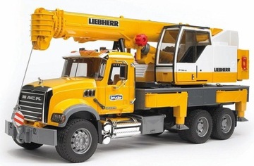 Bruder 2818 MACK гранитный грузовик и кран Liebherr 1:16
