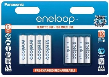 Акумулятор Panasonic Eneloop 4x R6 / AA + 4x R03 / AAA