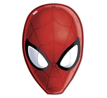 Паперові маски Людина-павук для дітей 6 шт.