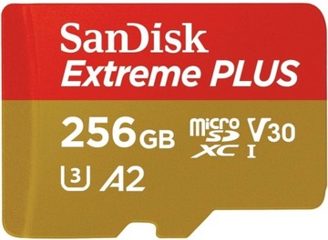 SanDisk Extreme Plus microSDXC 256GB 200mb / s U3 A2
