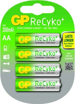 Нікель-метал-гідридний акумулятор (NiMH) GP AA (R6) 2000 маг 4 шт.