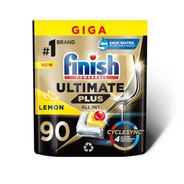 Капсулы для посудомоечной машины FINISH Ultimate Plus 90 Lemon