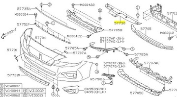 НАКЛАДКА БАМПЕРА SUBARU IMPREZA XV ORYGI 2016-