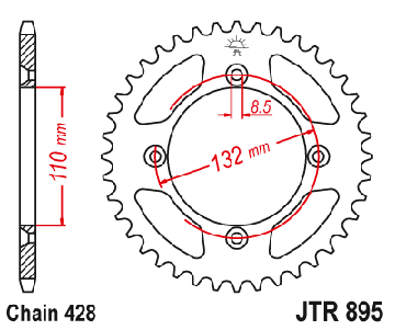 ЗУБЧАТКА JT ЗАД ЗАДНЯЯ KTM SX XC 85 HUSQVARNA TC 105