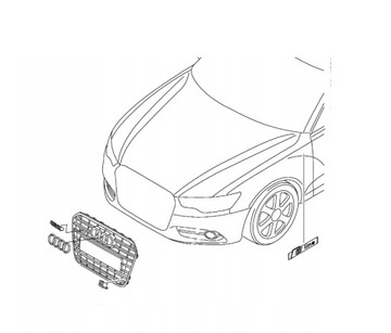 AUDI A4 КАБРИОЛЕТ 8H0 РЕШЁТКА