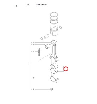 ВКЛАДЫШИ ШАТУННЫЕ STD MITSUBISHI ДВИГАТЕЛЬ S4Q2