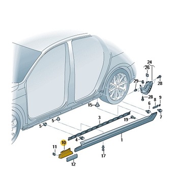 TAY-023 НАКЛАДКА КРЫЛА ПЕРЕД ПРАВАЯ PASSAT B8 3G0853992A