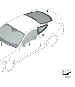 СТЕКЛО ЗАДНЯЯ ЗАД BMW 8 G15