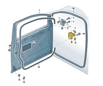 ЗАВЕСА ДВЕРЬ VW P. TOURAN 03- 15 LE