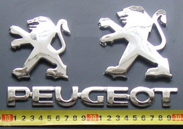 PEUGEOT ЗНАЧЕК ЭМБЛЕМА 106 206 207 307 406 НАДПИСЬ