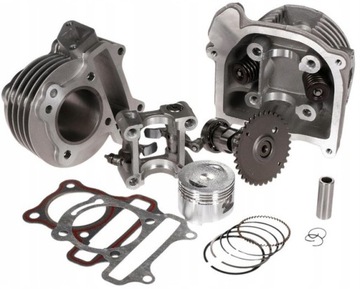 ZYLINDER ZYLINDERKOPF MORETTI 80CC ROLLER 4T GY6 SET / SATZ