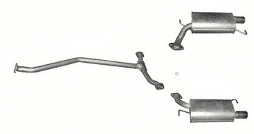 ГЛУШИТЕЛЬ KOŃCOWE +ТРУБА MAZDA 6 2,0+2,5 OD 07R+USZCZELKI