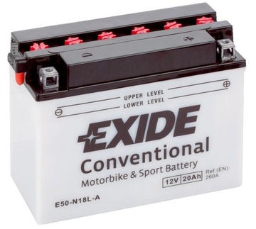 АККУМУЛЯТОР EXIDE E50-N18L-A 20AH 260A P+ MOŻLIWY DOWÓZ МОНТАЖ