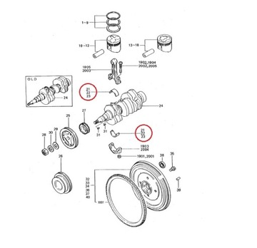 ВКЛАДЫШИ ШАТУННЫЕ 0.25 MITSUBISHI ДВИГАТЕЛЬ L3E