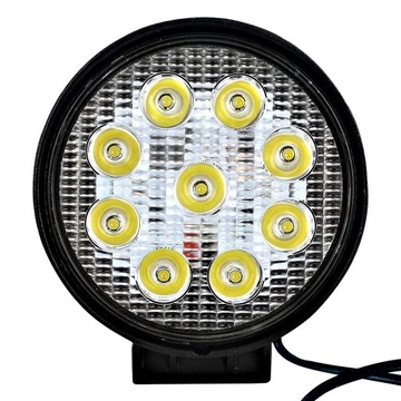 ФАРА LED (СВЕТОДИОД ) ПРОТИВОТУМАНКА 9 ДИОДНАЯ 27W KOPARKA ЗАРЯДНОЕ