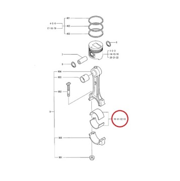 ВКЛАДЫШИ ШАТУННЫЕ 0.25 CATERPILLAR ДВИГАТЕЛЬ 3044C