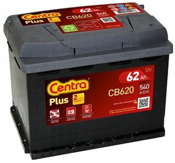 АККУМУЛЯТОР CENTRA PLUS CB620 62AH 540A P+