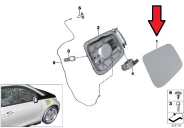 КРИШКА ЗАЛИВНОЇ ГОРЛОВИНИ ПАЛИВА BMW I3 I01 REX НОВИЙ OE