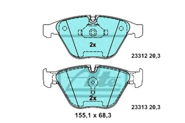 ATE КОЛОДКИ ТОРМОЗНЫЕ КЕРАМИЧЕСКИЕ BMW 5 (E60) 5 (E61