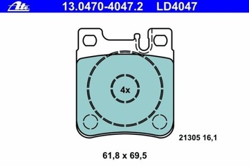 КОЛОДКИ ТОРМОЗНОЙ MERCEDES W140 S-KLASA 91-98 ЗАД