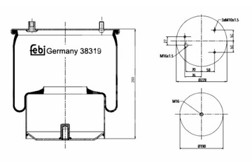 FEBI BILSTEIN ПЫЛЬНИК ПОДВЕСКИ ПНЕВМАТИЧЕСКОЙ ЗАД P DAF 85 CF CF 75