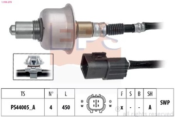 1-998-279 ЗОНД ЛЯМБДА HYUNDAI I10 1,0 11-