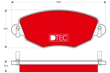 КОЛОДКИ ТОРМОЗНЫЕ - КОМПЛЕКТ DTEC COTEC GDB1434DTE