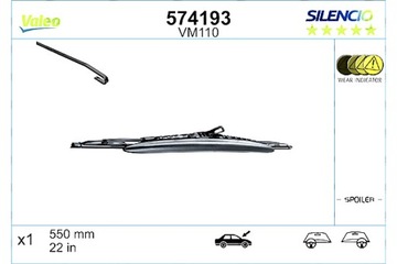 VALEO ЛИСТ ДВОРНИКИ ПЕРЕД 1 ШТУКА. VM110 SILENCIO 550MM AUDI A4 B5