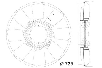 MAHLE ВЕНТИЛЯТОР ВЕНТИЛЯТОРА MERCEDES ATEGO ATEGO 2 AXOR AXOR 2 UNIMOG