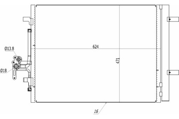 HART КОНДЕНСАТОР КОНДЕНСАТОР КОНДИЦИОНЕРА VOLVO S80 1.6D 06-