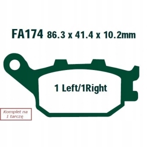 КОЛОДКИ ТОРМОЗНЫЕ EBC FA174