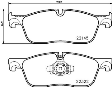 КОЛОДКИ HAM. ПЕРЕДНЯЯ FRONT TEVES JAGUAR/JAGUAR (CHERY)/LAND ROVER