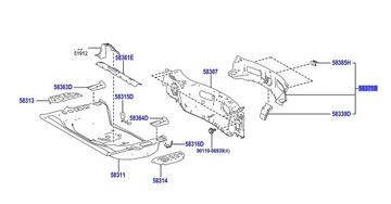 58302-42020 ОБШИВКА ЗАДНЕГО ПАНЕЛИ RAV4