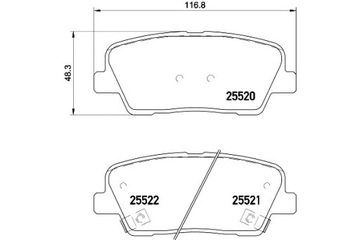 BREMBO КОЛОДКИ ТОРМОЗНЫЕ HYUNDAI EQUUS CENTENNIAL 03 09- HYUNDAI